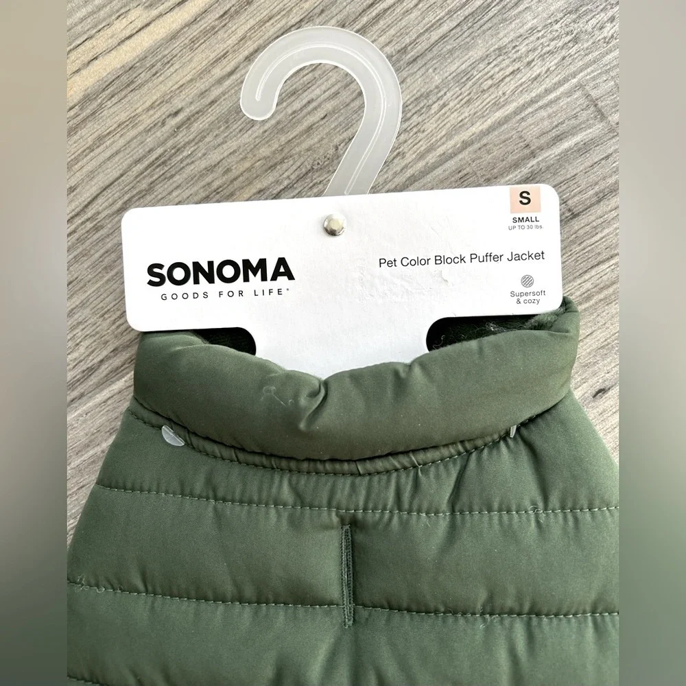 Sonoma Small Color Block Puffer Jacket for Dogs